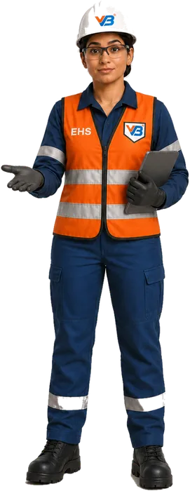 A VB EHS engineer standing beside the enquiry form