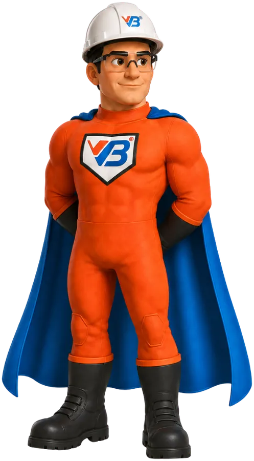 Illustration of the VB Rakshak safety character, representing the control that answers it